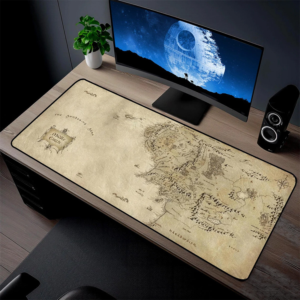 Middle Earth Map Vintage Desk Mat Gift Ideas For Fans