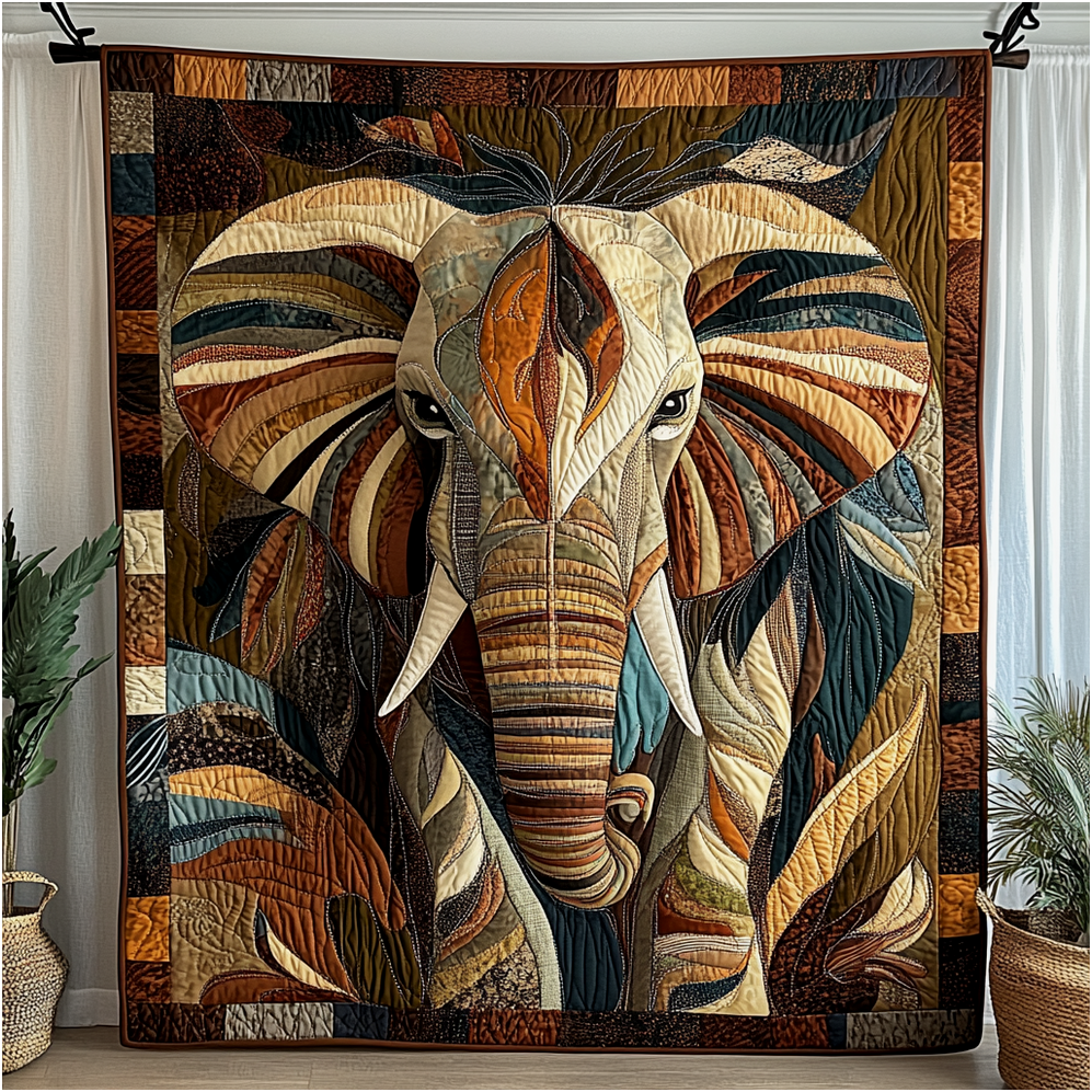 Midnight Wanderer Quilted Blanket Unique Elephant Gifts Birthday Gifts For Best Friend