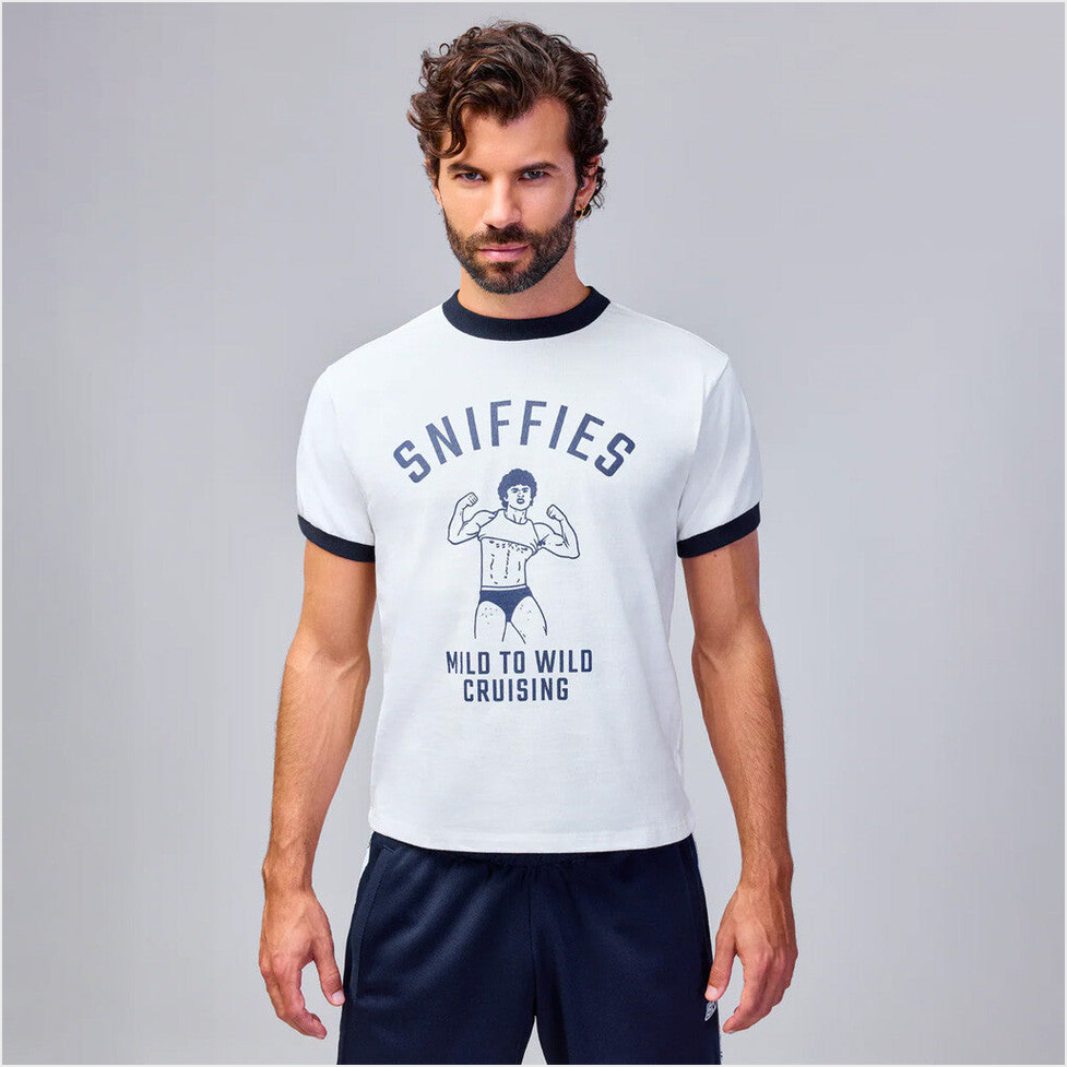 Mild To Wild Cruising Ringer T-Shirt Sniffies Merch Birthday Gift Ideas Christmas Presents