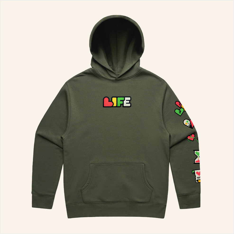 Military Green Life Series Hoodie Life Series Merch Best Birthday Gifts For Besties