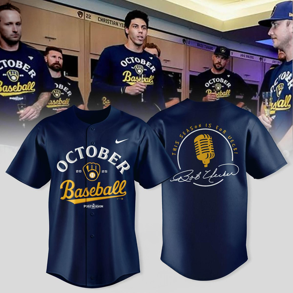 Milwaukee Brewers 2025 October Ready Postseason Baseball Jersey Brewers Merch Gift For Fans