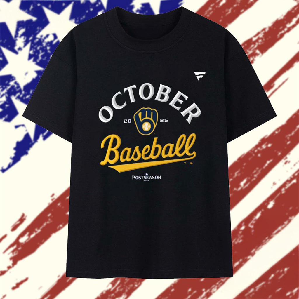 Milwaukee Brewers October Baseball 2025 MLB Postseason Locker Room T-Shirt Fan Merch