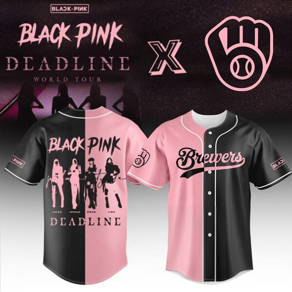 Milwaukee Brewers X Blackpink Deadline World Tour 2025 Baseball Jersey Milwaukee Brewers Merch