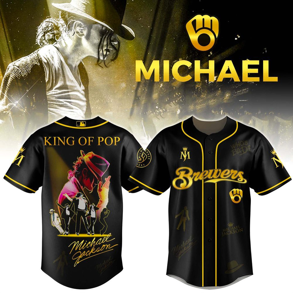 Milwaukee Brewers X Michael Jackson King Of Pop Jersey 2025 Milwaukee Brewers Merch