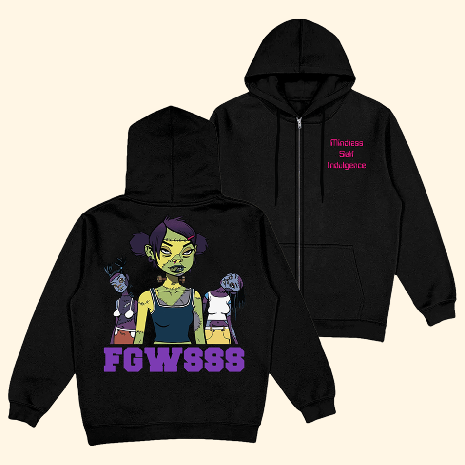 Mindless Self Indulgence Merchandise FGWSSS Zip Up Hoodie MSI Merch Birthday Gifts For Fans