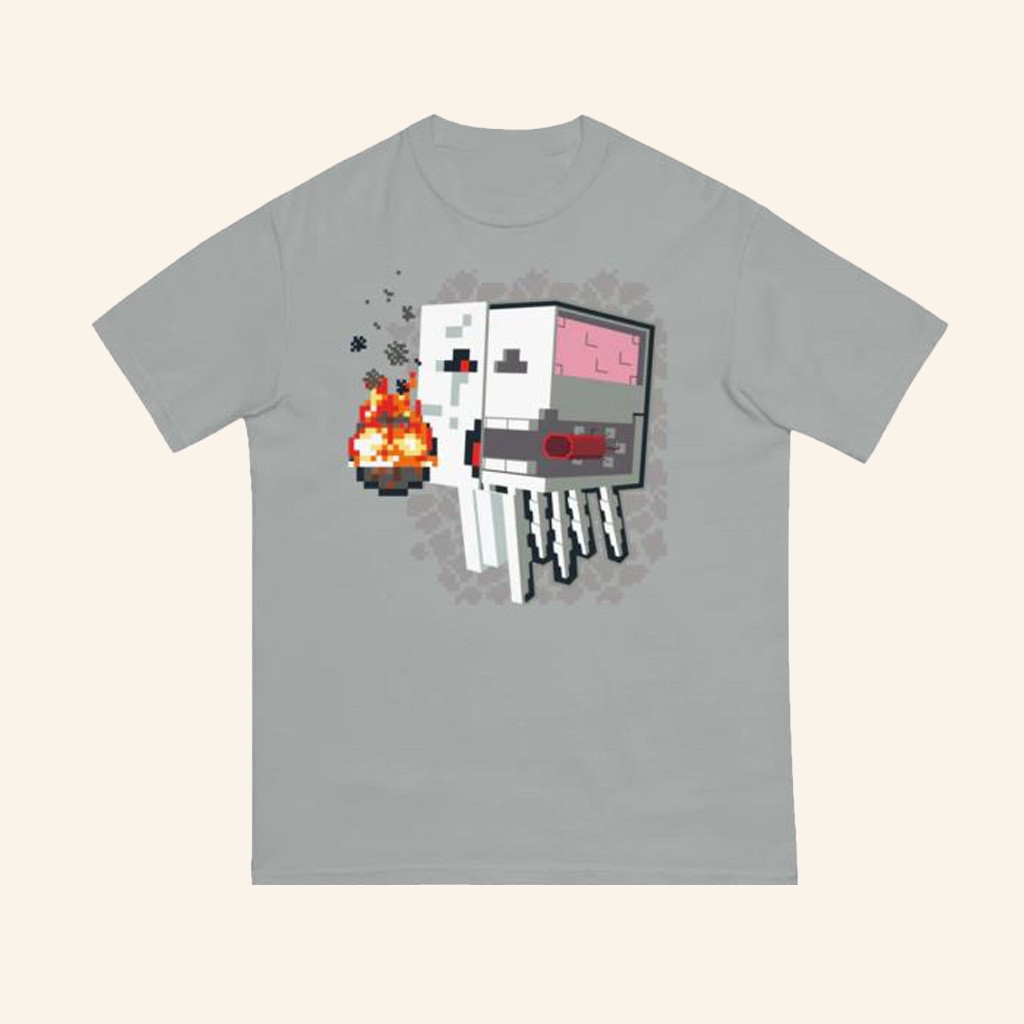 Minecraft Merch Minecraft Ghast Skeleton T-Shirt Gifts For Friends