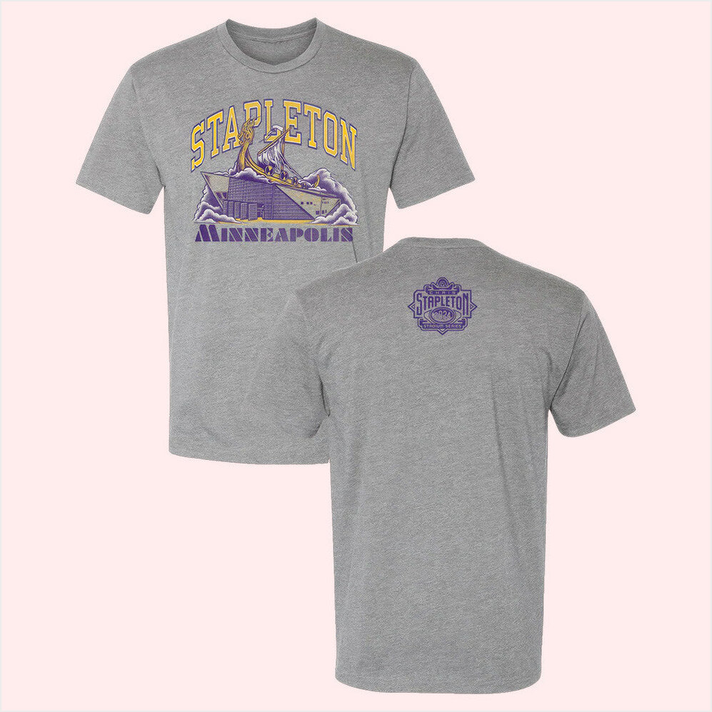 Minneapolis Stadium Series Grey T-Shirt Chris Stapleton Merch Birthday Gifts For Husband