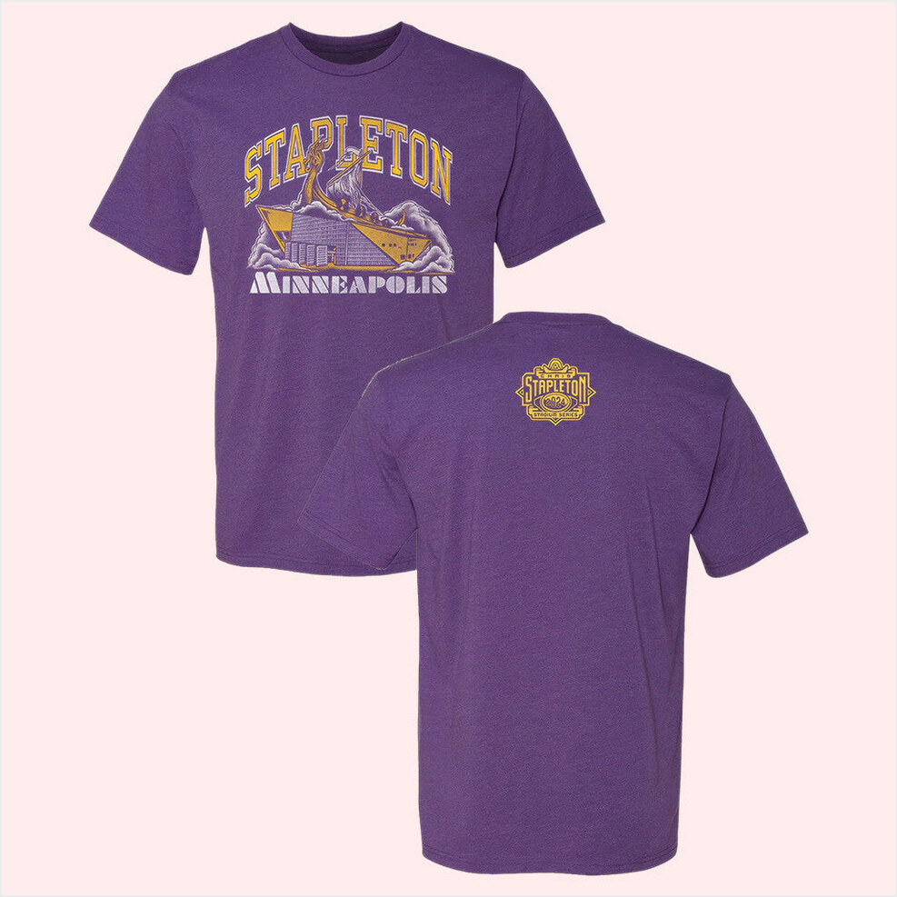 Minneapolis Stadium Series Purple T-Shirt Chris Stapleton Merch Birthday Gifts For Him