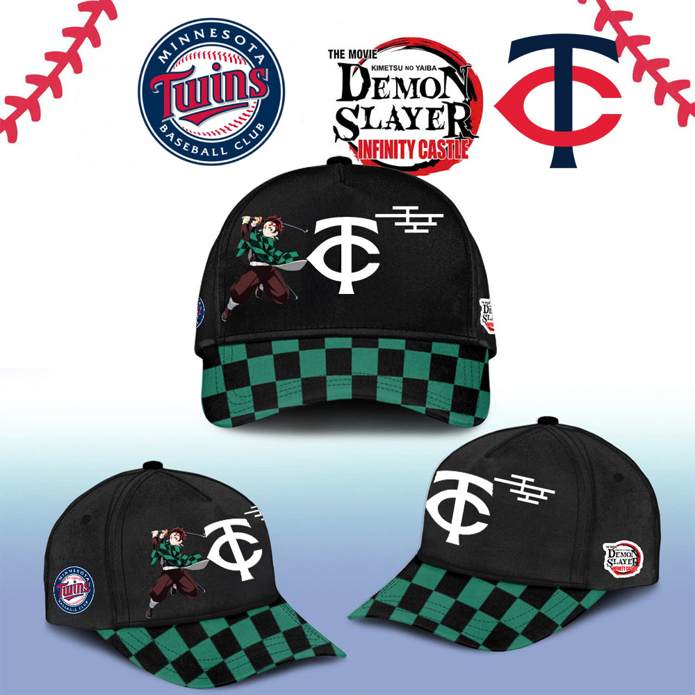 Minnesota Twins Demon Slayer Tanjiro Cap 2025 Gift Ideas For Baseball Fans