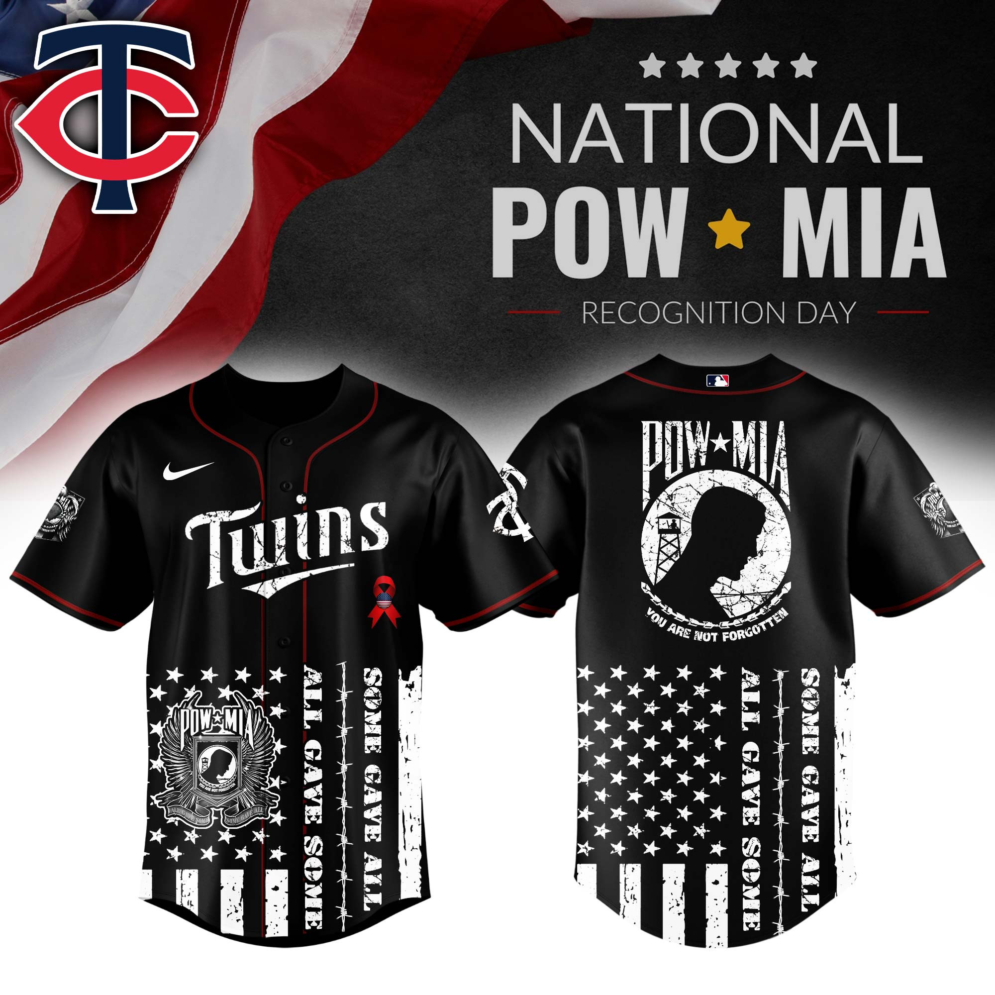 Minnesota Twins Mlb X National Powmia Recognition Day Baseball Jersey For Fans