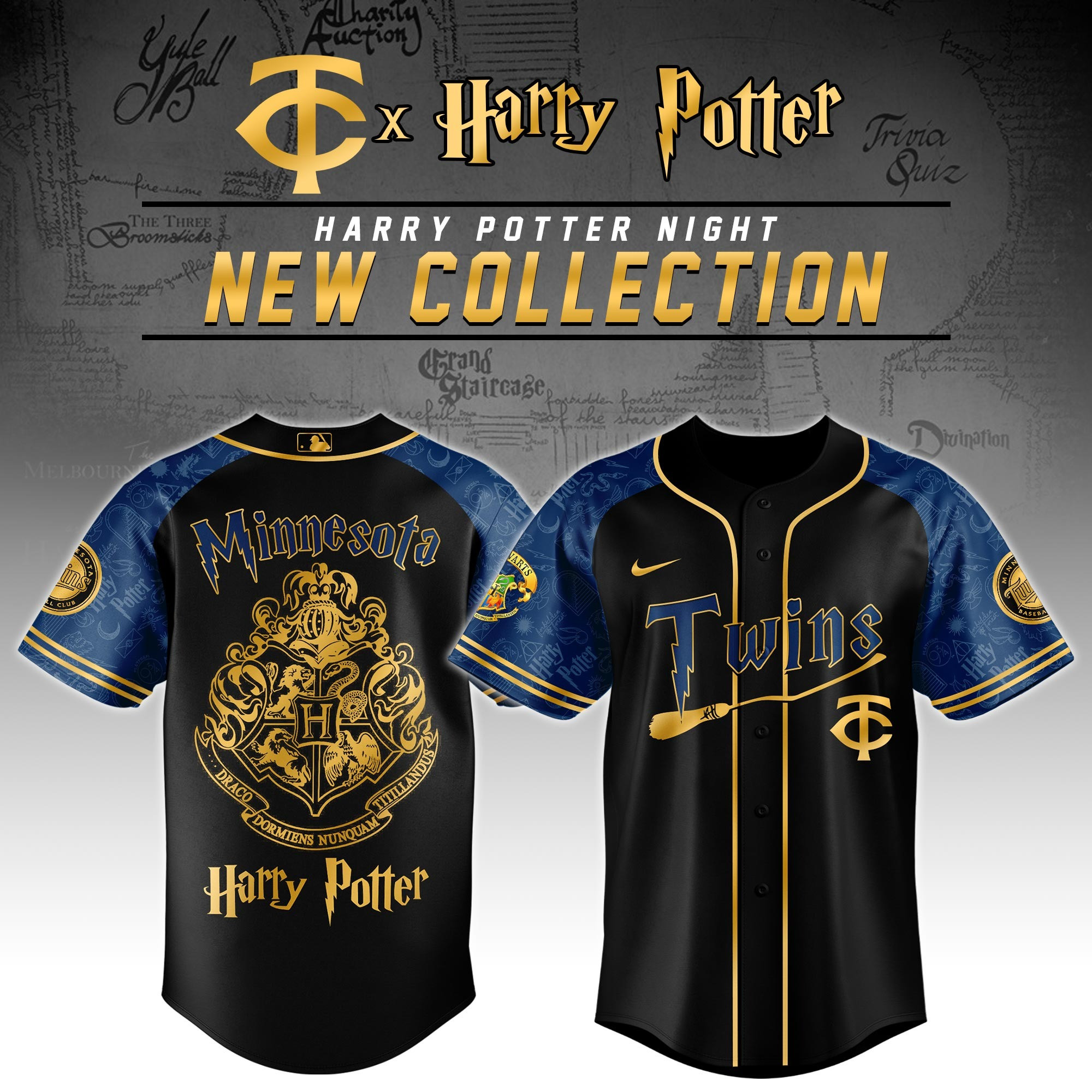 Minnesota Twins X Harry Potter Night Jersey MLB Baseball Merch Unique Gifts For Fans