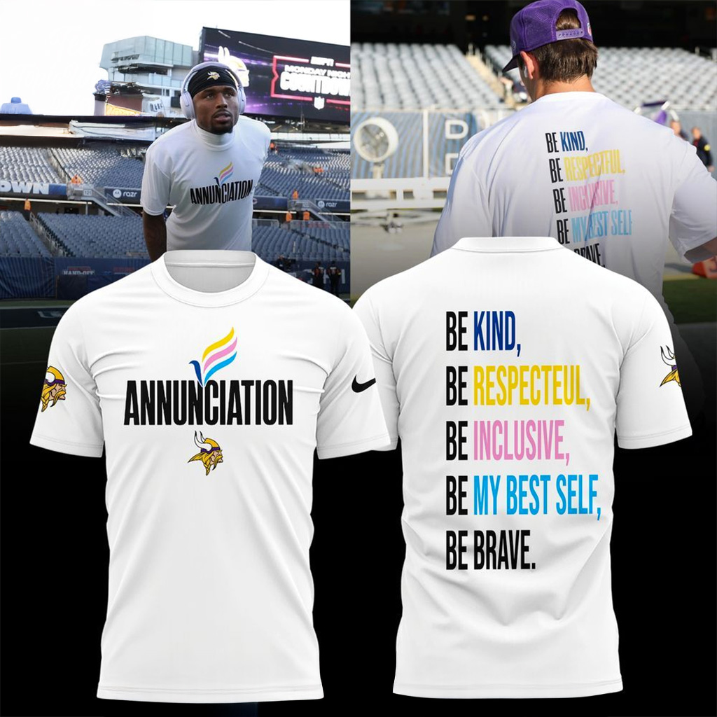 Minnesota Vikings Annunciation T-Shirt Minnesota Vikings Merch Football Gifts For Men