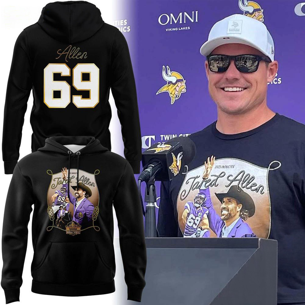 Minnesota Vikings Jared Allen Class Of 2025 Hoodie Gifts For Football Fan