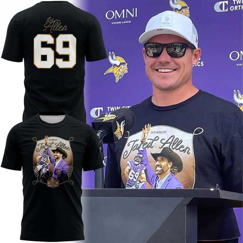 Minnesota Vikings Jared Allen Class Of 2025 Shirt Gifts For Football Fan