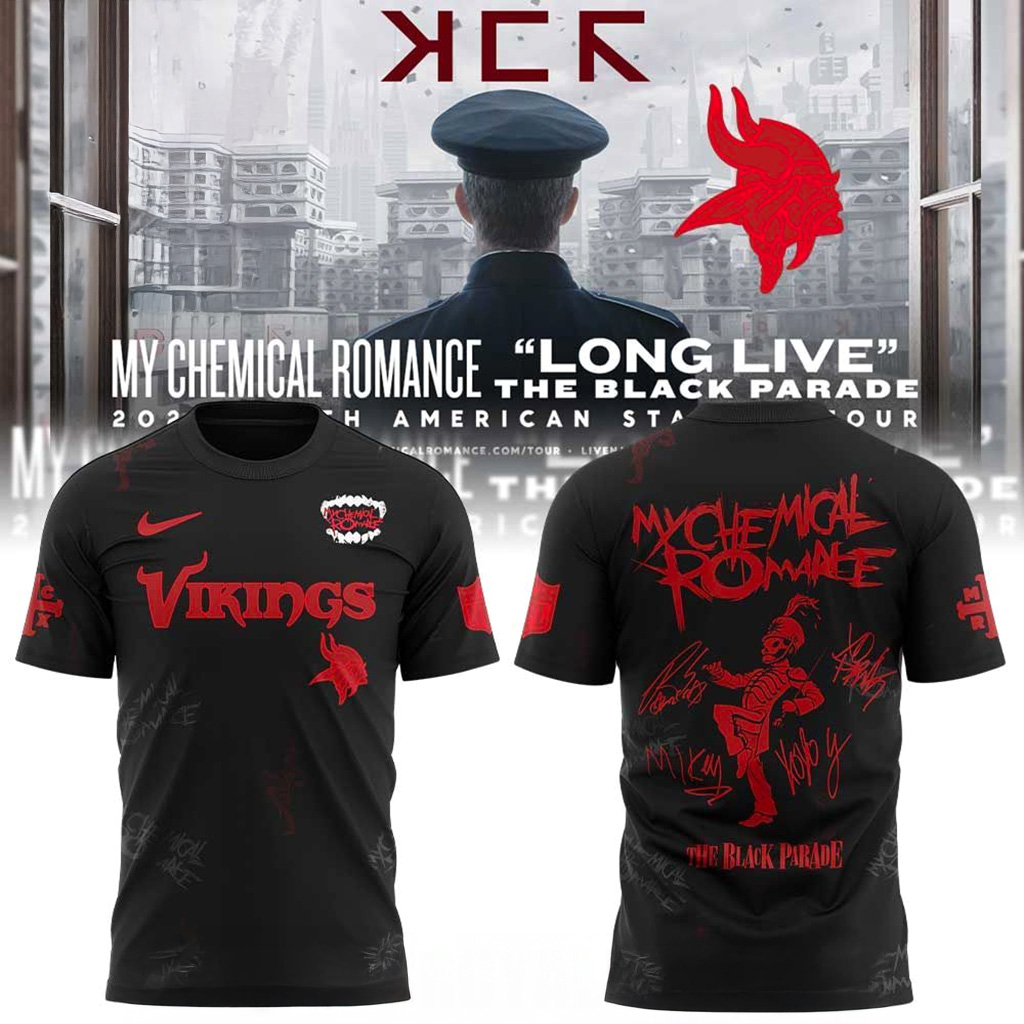 Minnesota Vikings My Chemical Romance Tour 2025 Combo Signature Shirt Vikings Merch