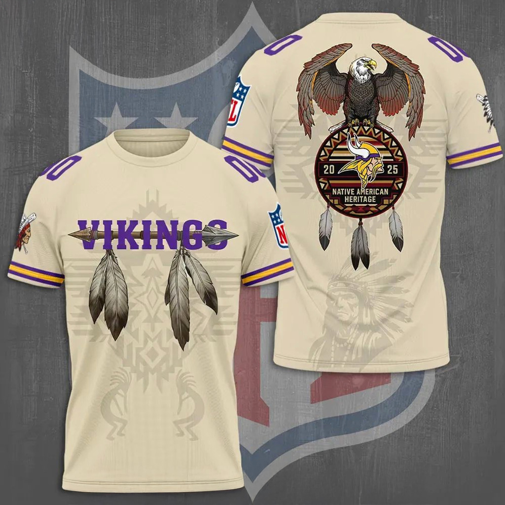 Minnesota Vikings X Native American Heritage Shirt Minnesota Vikings Merch Gift For Fans