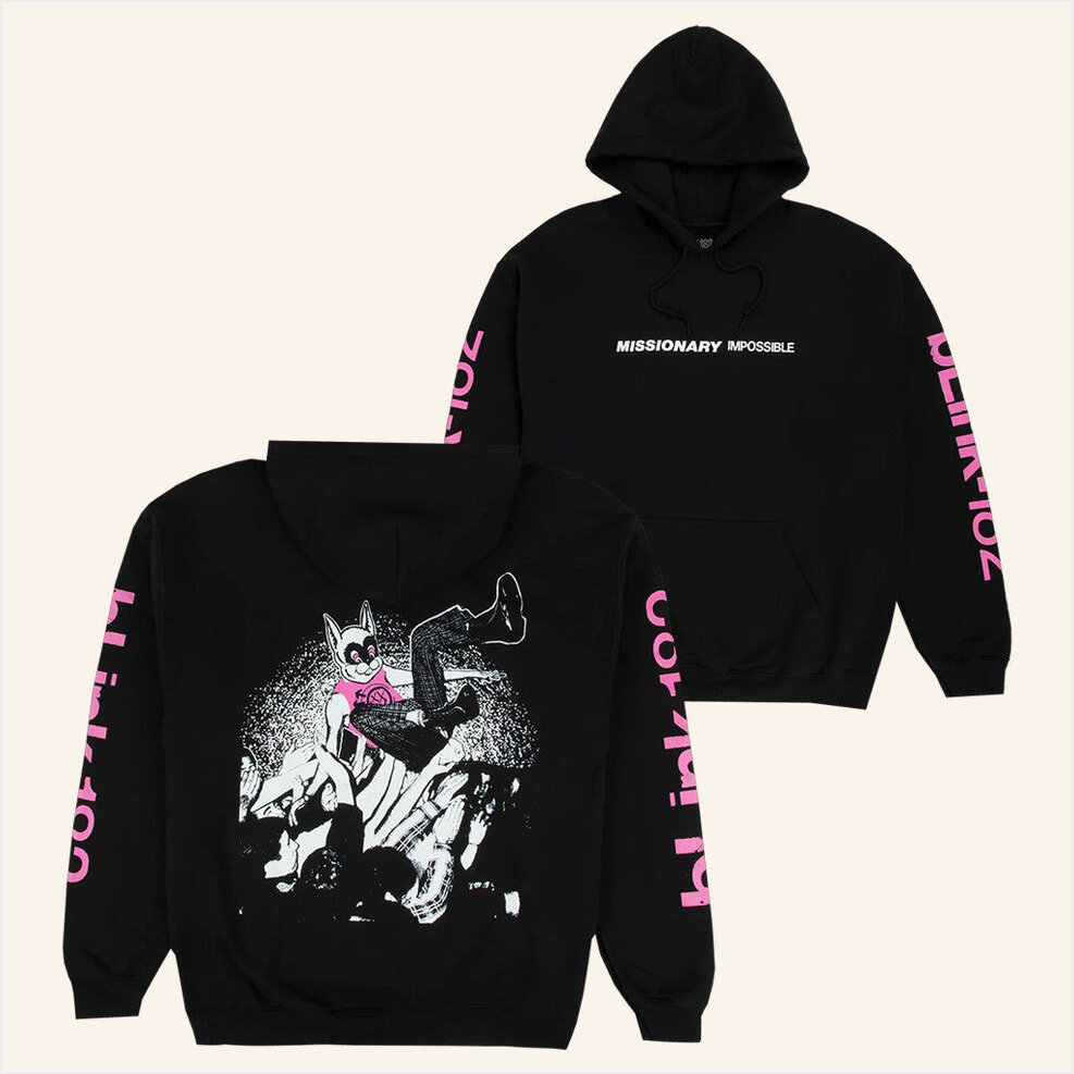 Missionary Impossible Tour Hoodie Blink 182 Merch Cool Birthday Gifts For Music Lovers