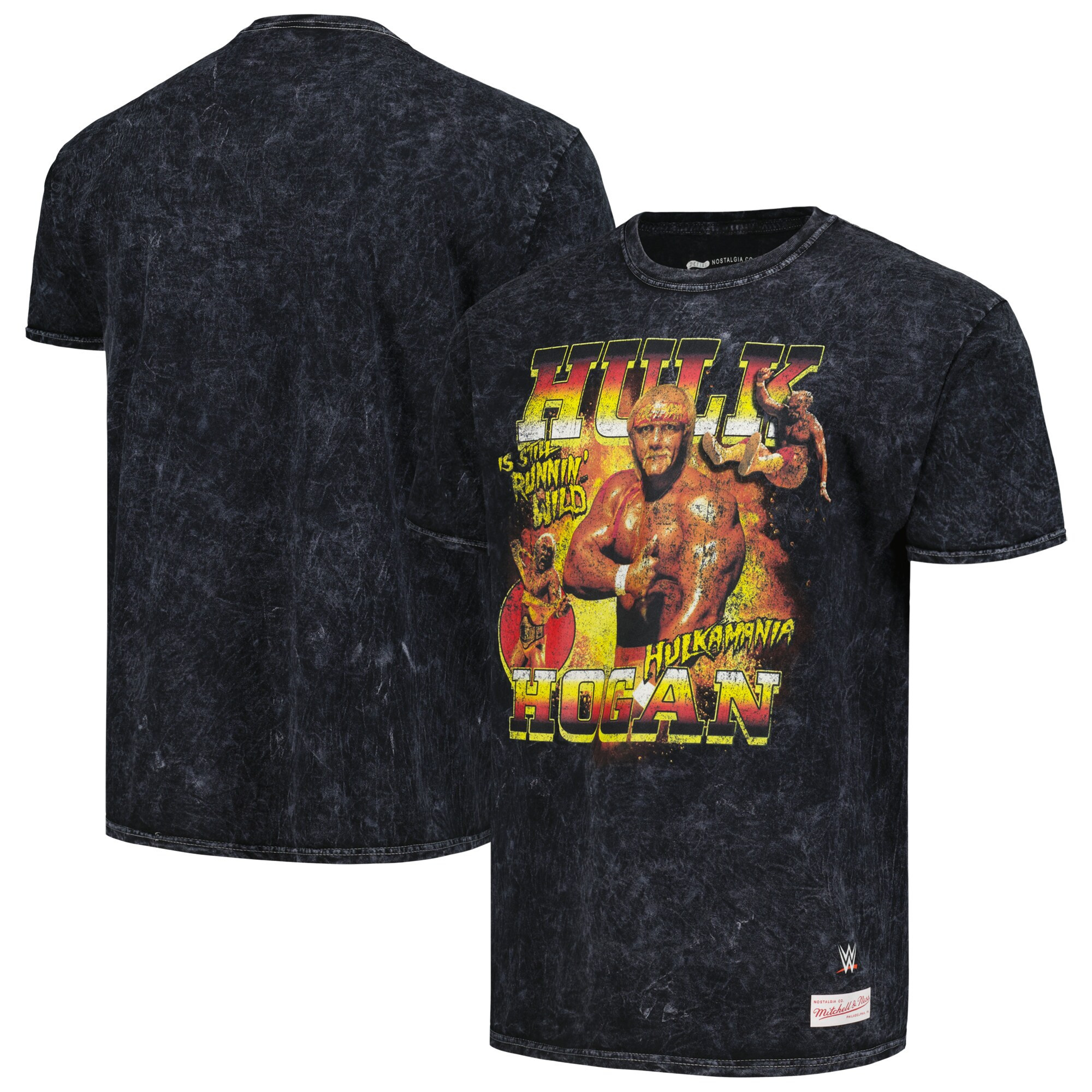 Mitchell Ness Black Hulk Hogan Still Runnin Wild Washed Tshirt Hulk Hogan Merch