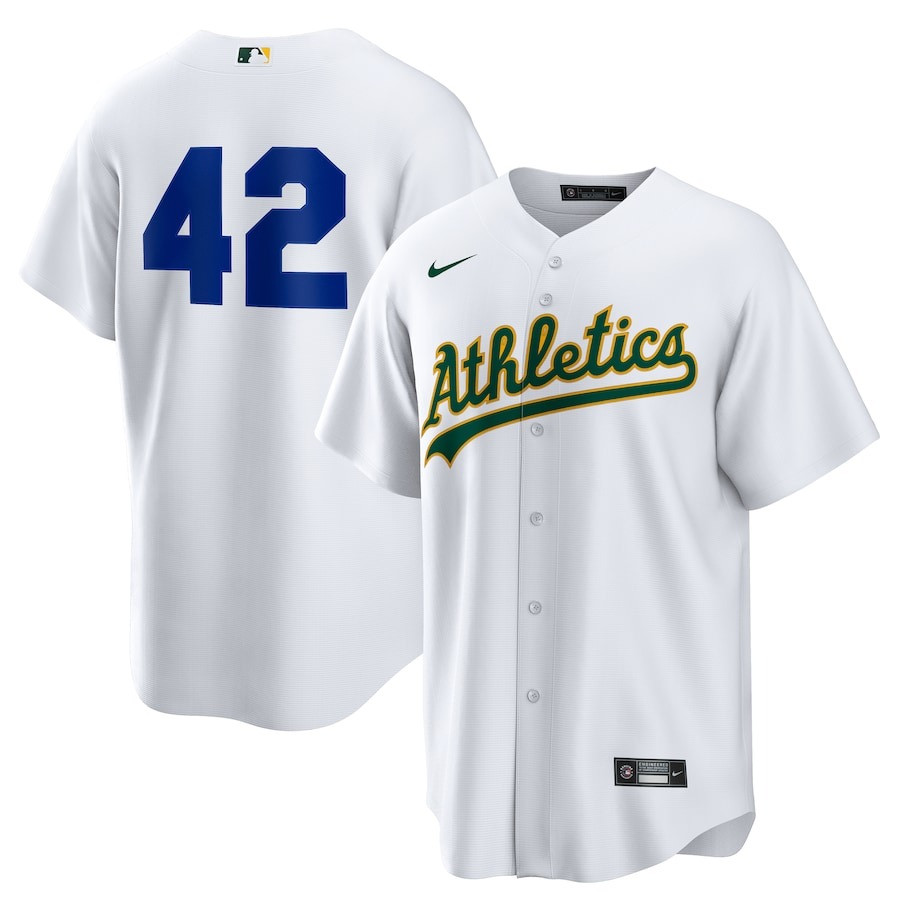 MLB 42 Jersey Day Athletics Jackie Robinson Replica Jersey Merch Best Gifts For Fans