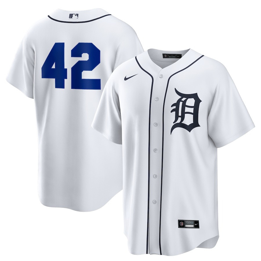 MLB 42 Jersey Day Detroit Tigers Jackie Robinson Replica Jersey Gifts For Fans