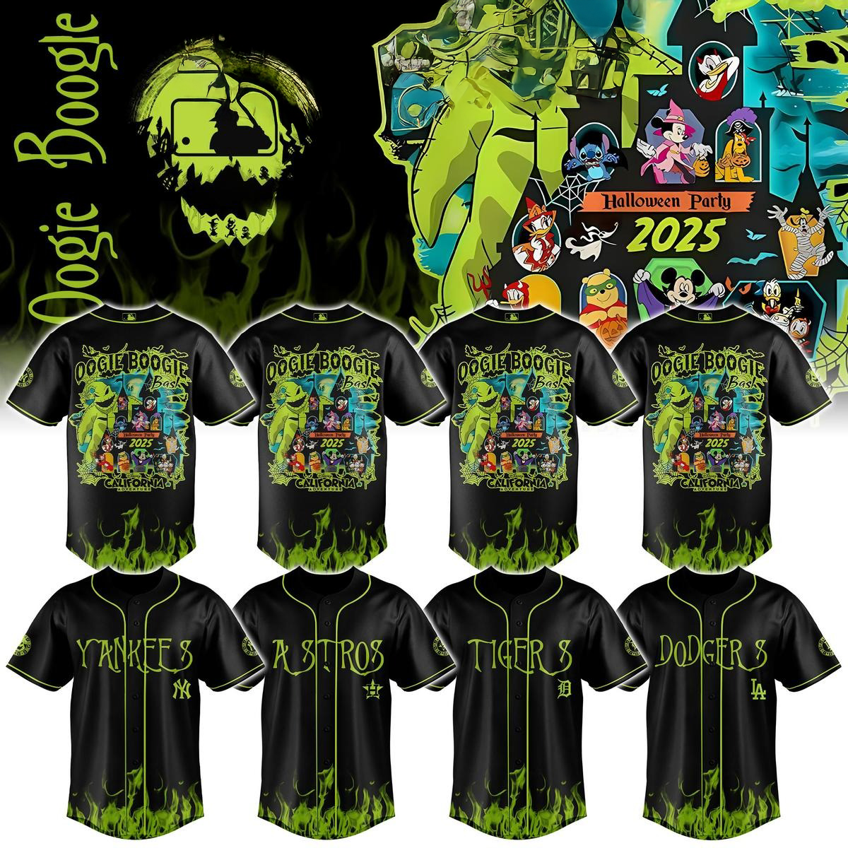 MLB All Teams X Oogie Boogie Bash Halloween 2025 Jersey MLB Merch Gifts For Fans