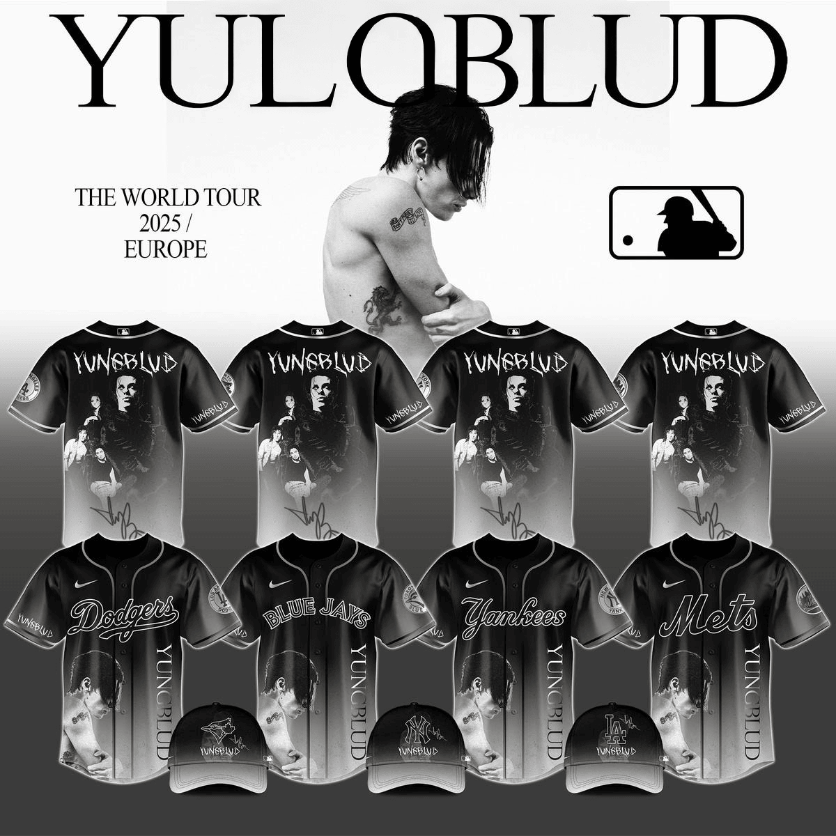 MLB All Teams X Yungblud World Tour 2025 Jersey MLB Merch Gifts For Fans