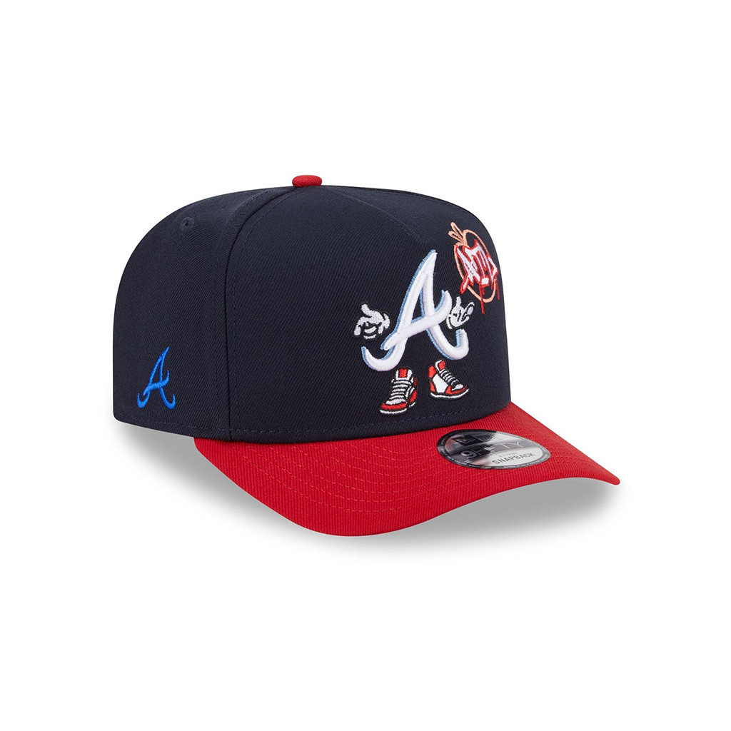 MLB Cartoon Hat Atlanta Braves Cartoon Embroidered Hat Atlanta Braves Merch Fans Gifts