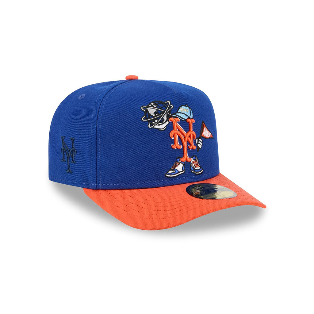 MLB Cartoon Hat New York Mets Embroidered Hat New York Mets Merch Gifts For Baseball Fans