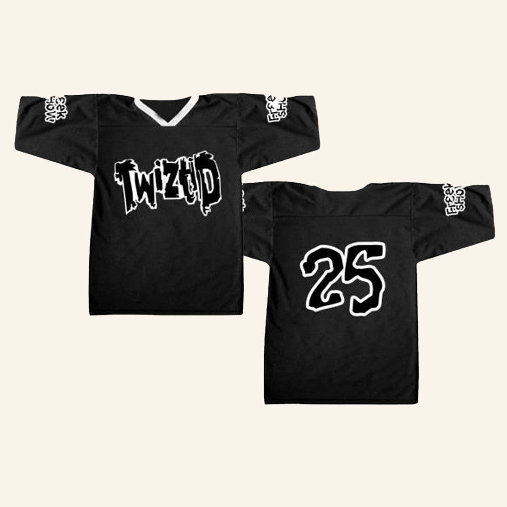 MNE Merch Black And White Freek Show Legacy Football Jersey Birthday Gift Ideas For Him