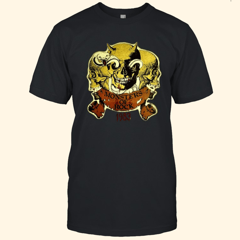 Monsters Of Rock 1983 T-Shirt Monsters Of Rock Merch First Fathers Day Gift Gifts For Besties