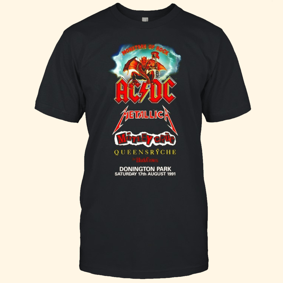 Monsters Of Rock ACDC Metallica T-Shirt Monsters Of Rock Merch Sentimental Father's Day Gifts