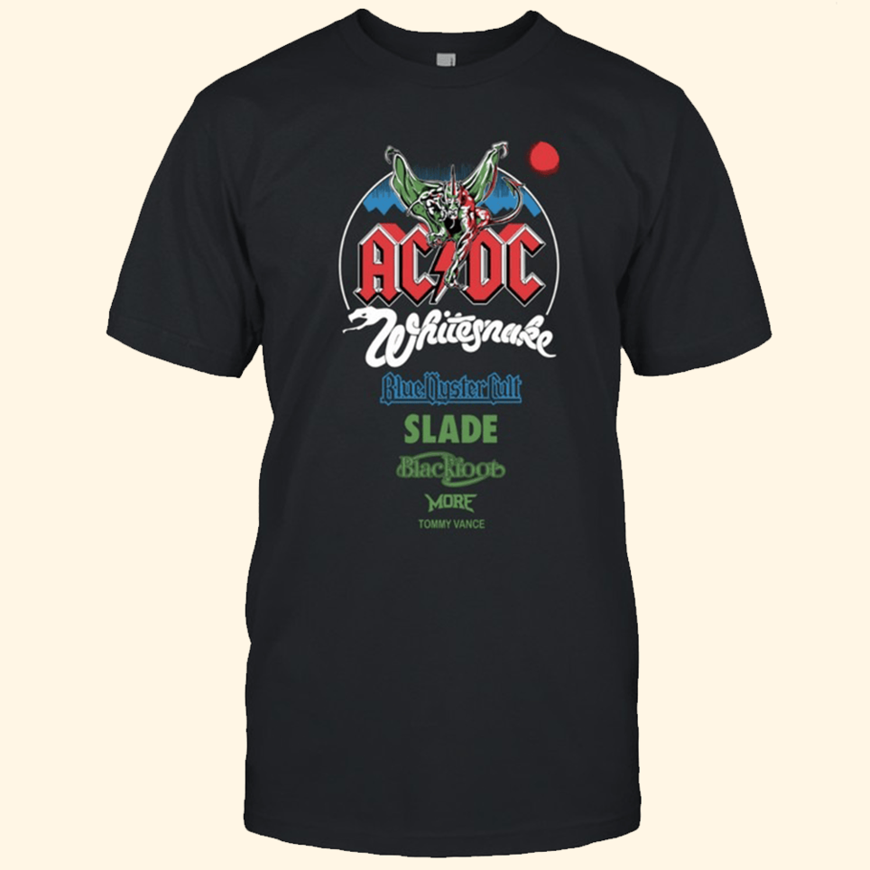 Monsters Of Rock ACDC T-Shirt Monsters Of Rock Merch Useful Birthday Gifts For Dad Gifts For BFF