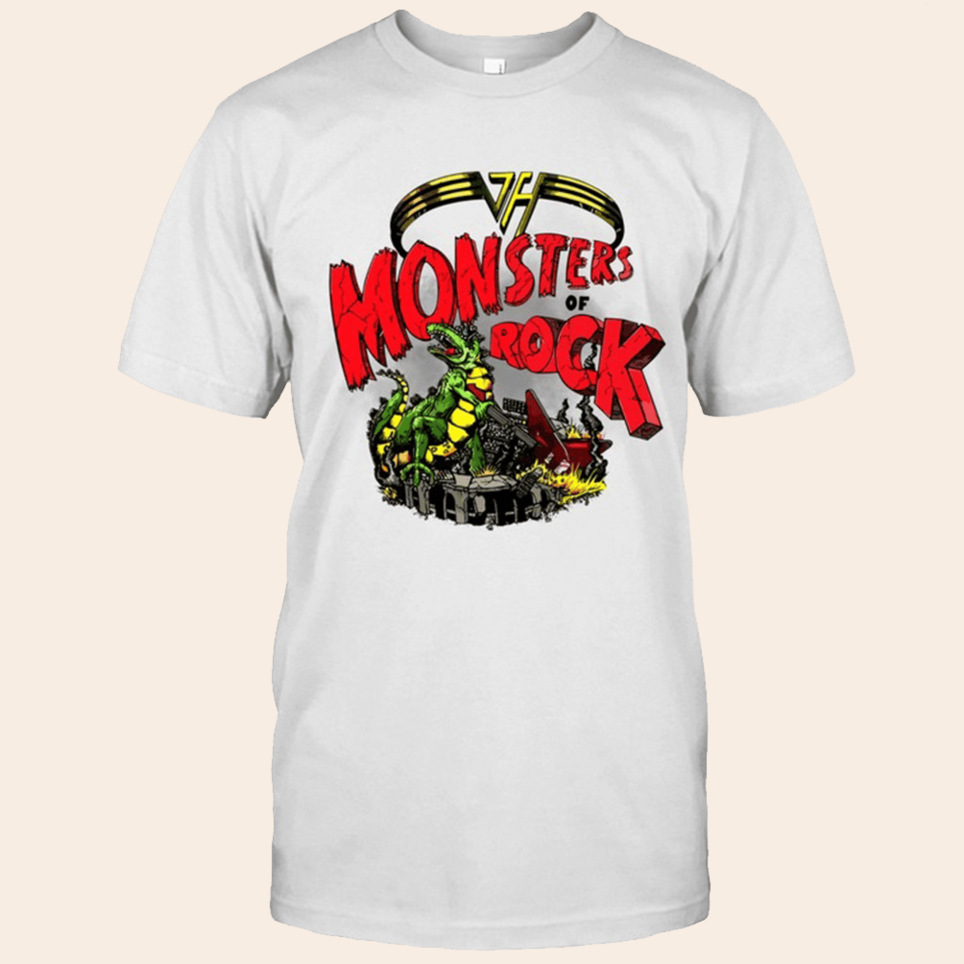 Monsters Of Rock Dinosaur T-Shirt Monsters Of Rock Merch Top Father's Day Birthday Gifts
