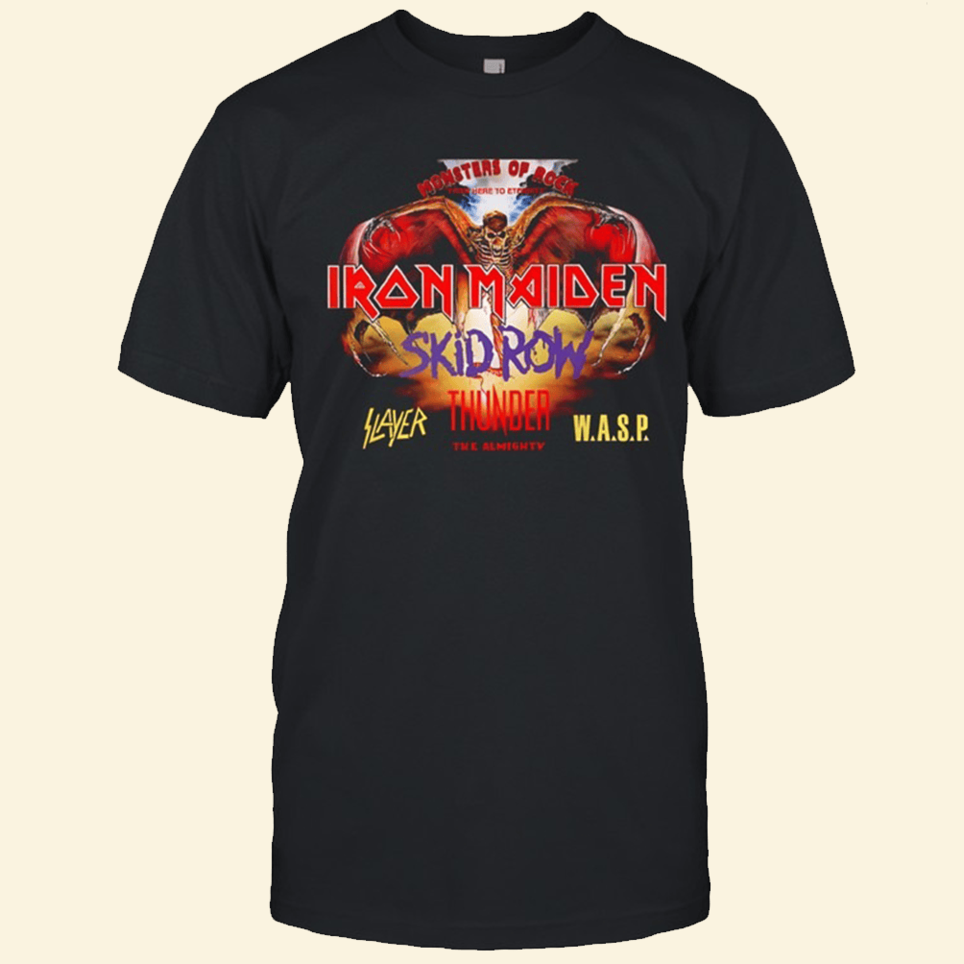 Monsters Of Rock Iron Maiden T-Shirt Monsters Of Rock Merch Step Dad Gifts BFF Gifts Ideas