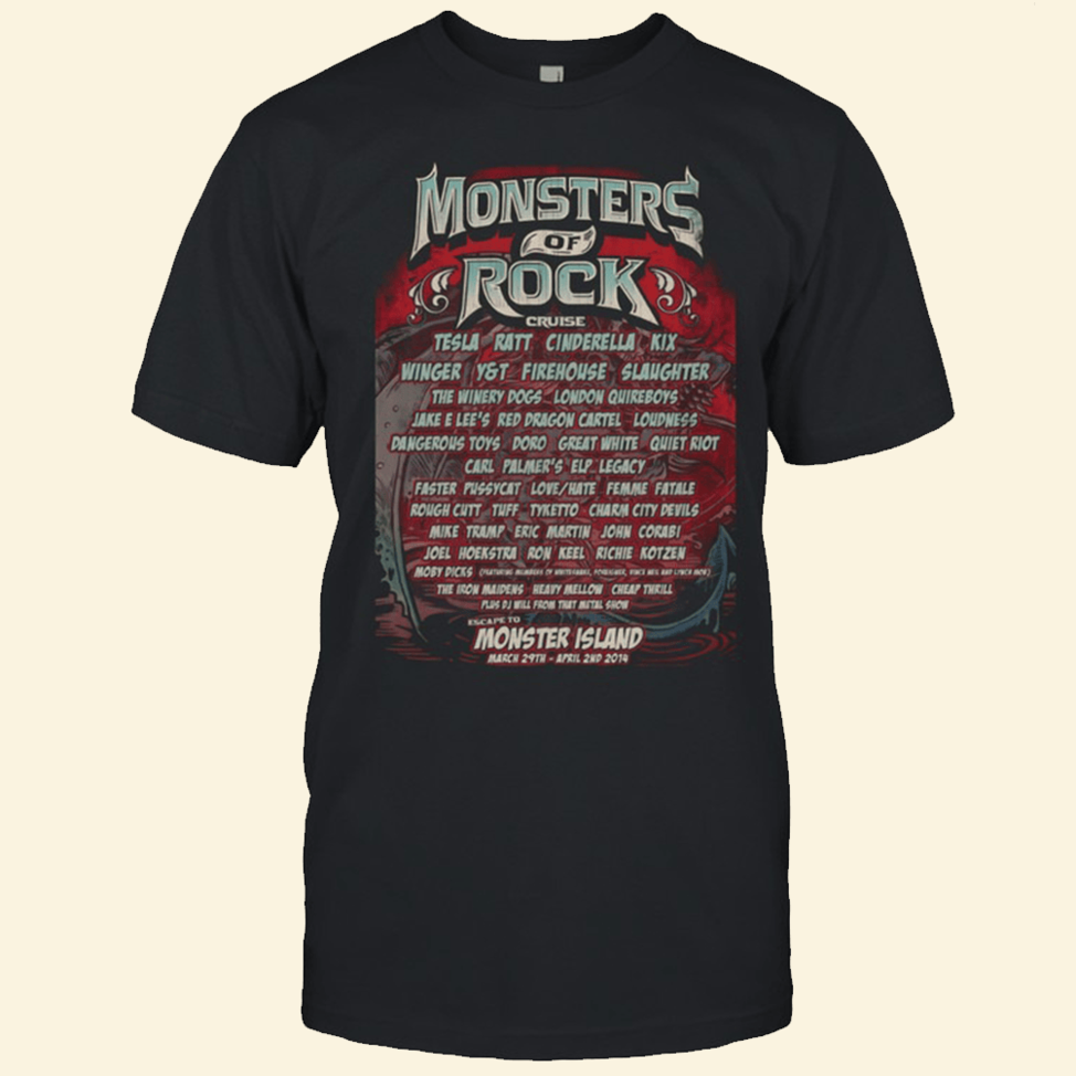 Monsters Of Rock Island T-Shirt Monsters Of Rock Merch Fathers Day Birthday Gift From Daughter