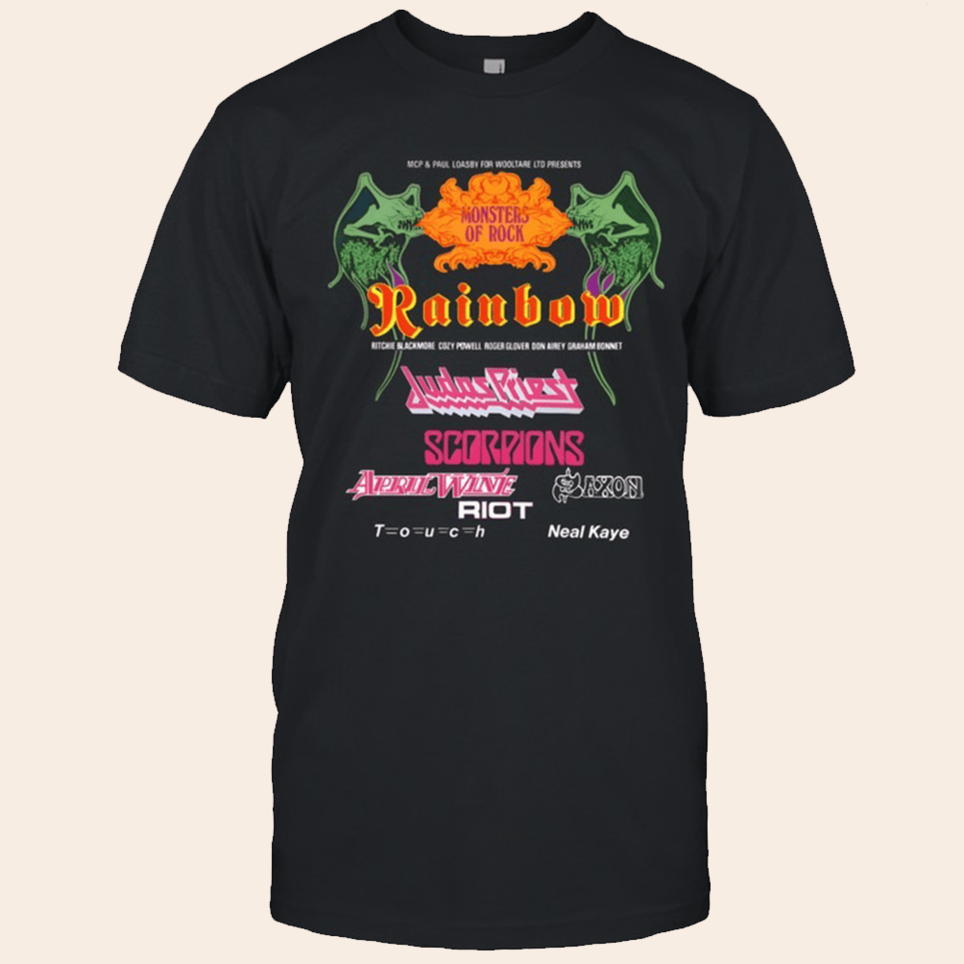 Monsters Of Rock Rainbow T-Shirt Monsters Of Rock Merch Father In Law Birthday Gifts Dad's Day
