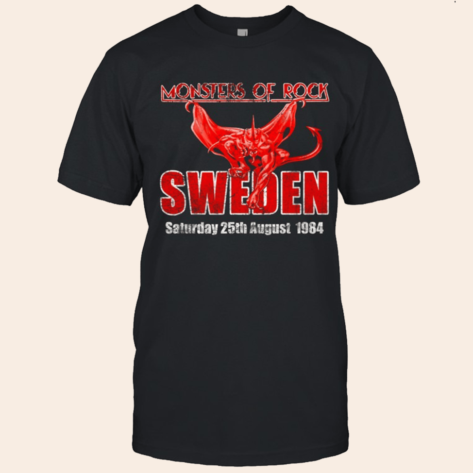 Monsters Of Rock Sweden T-Shirt Monsters Of Rock Merch Top Father's Day Birthday Gifts