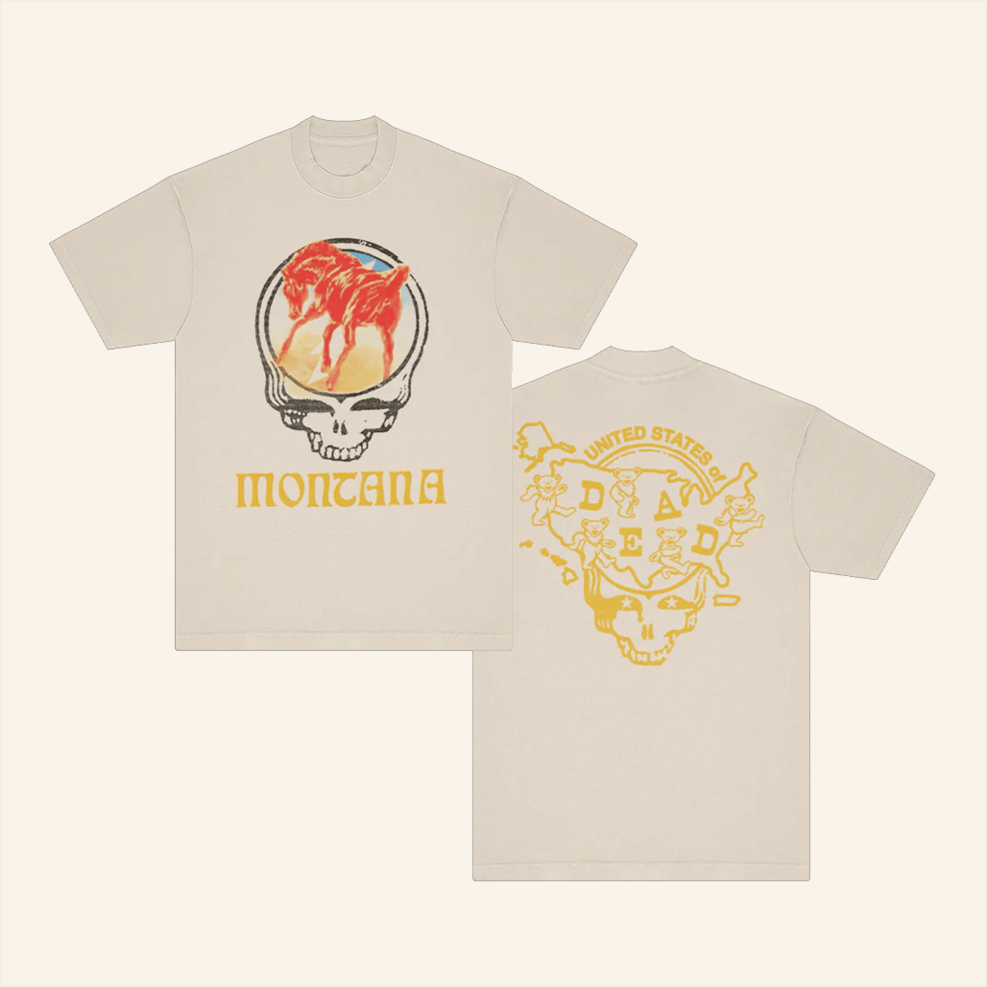 Montana United States Of Dead T-Shirt Grateful Dead Merch Gifts For Dad Gifts For Besties