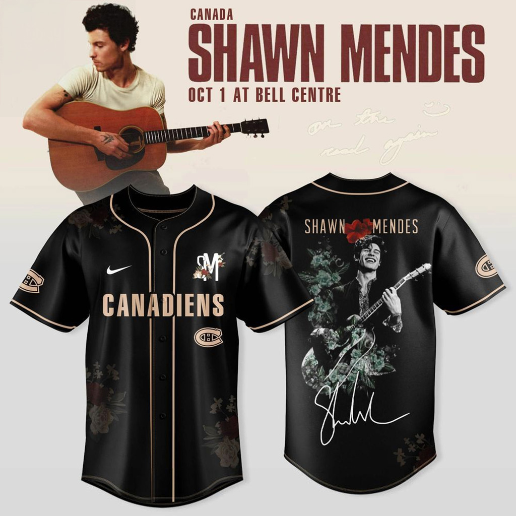 Montreal Canadiens X Shawn Mendes On The Road Again Tour Jersey Montreal Canadiens Merch
