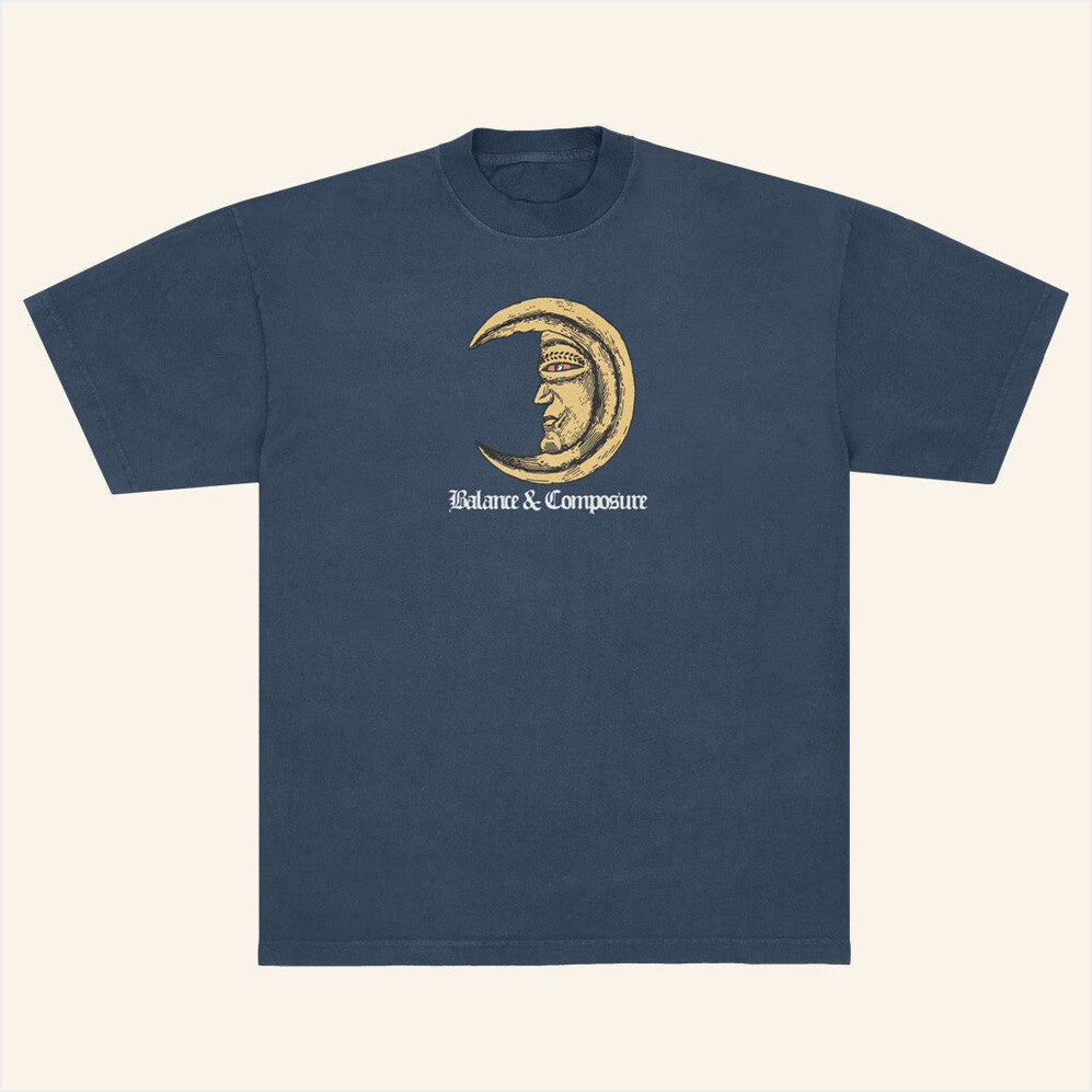 Moon Navy Blue T-Shirt Balanced Comp Merch Birthday Gifts For Husband Gifts For Best Friend