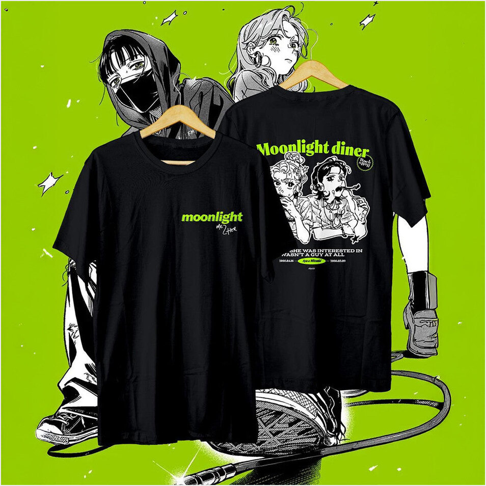 Moonlight Diner Shirt The Guy She Was Interested In Wasn't A Guy Merch Anime Lover Retro Gifts For Him