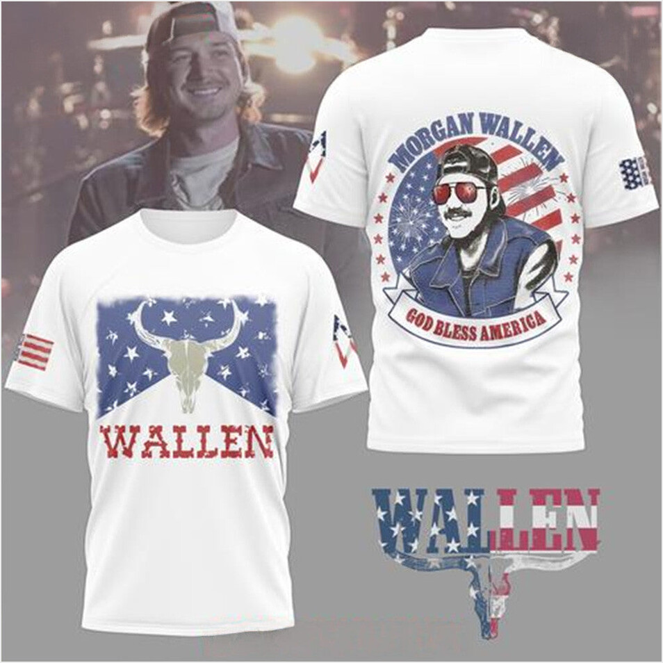 Morgan Wallen God Bless America Special T-Shirt Morgan Wallen Merch Top Father's Day Gifts