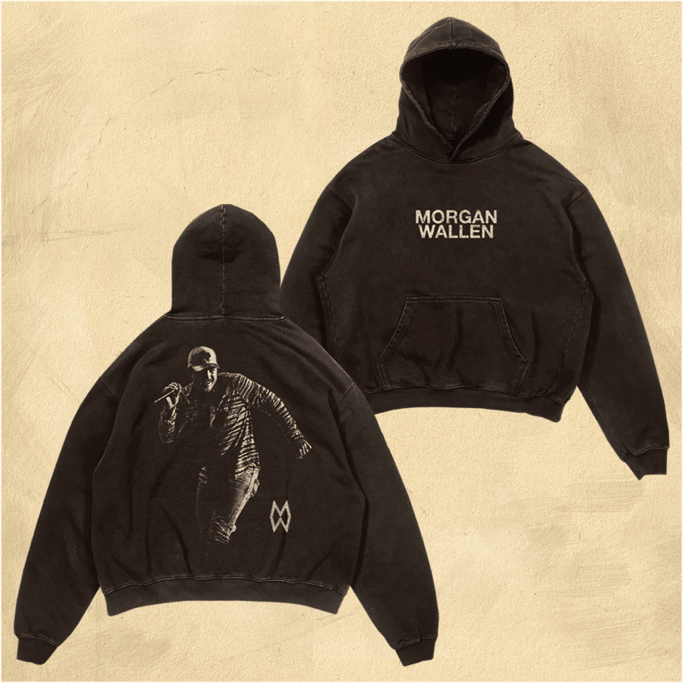 Morgan Wallen Hoodie Morgan Wallen Merch Live Photo Brown Hoodie Unique Father'sDay Gifts