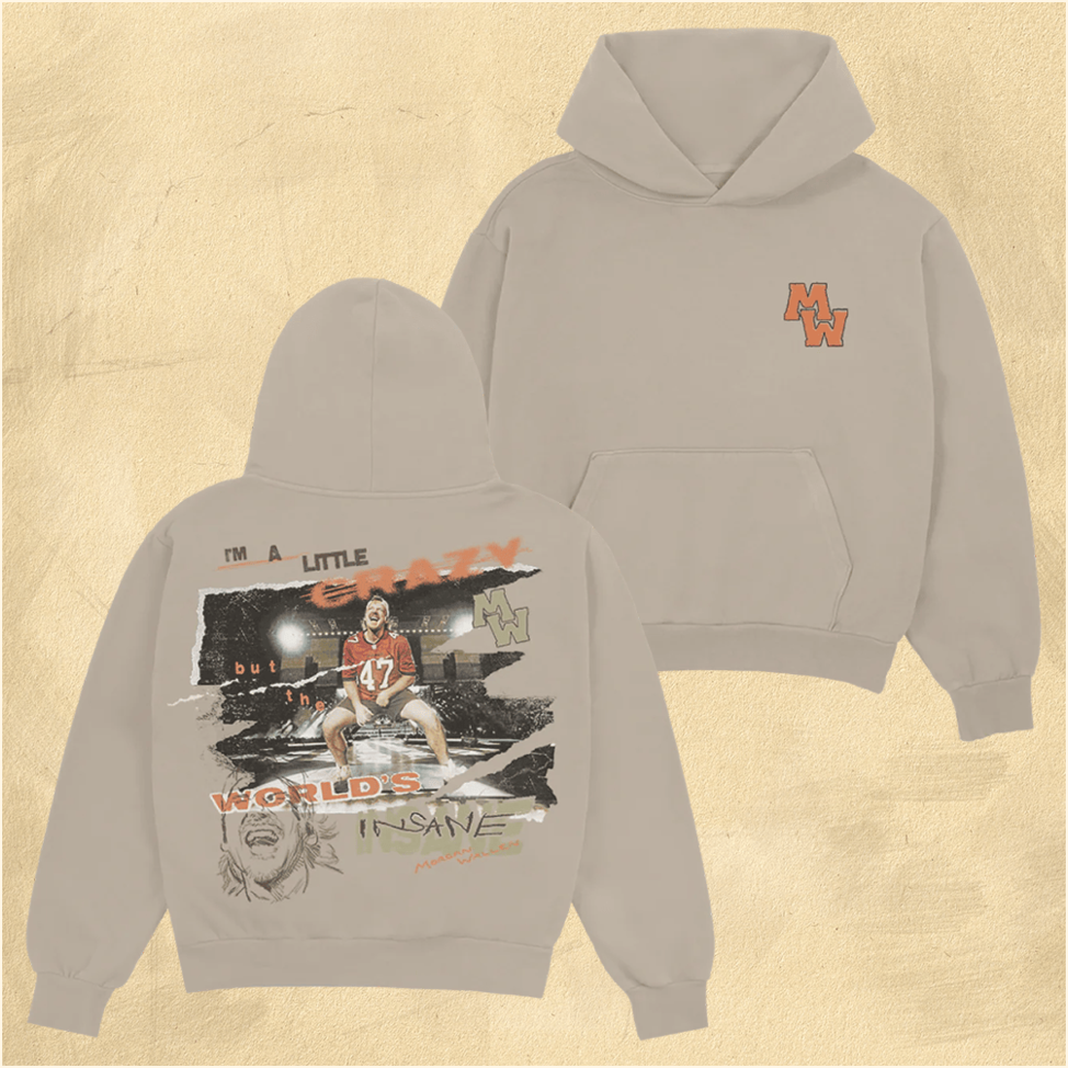 Morgan Wallen Hoodie Morgan Wallen Merch MW I'm A Little Crazy Hoodie Great Gifts For Dad