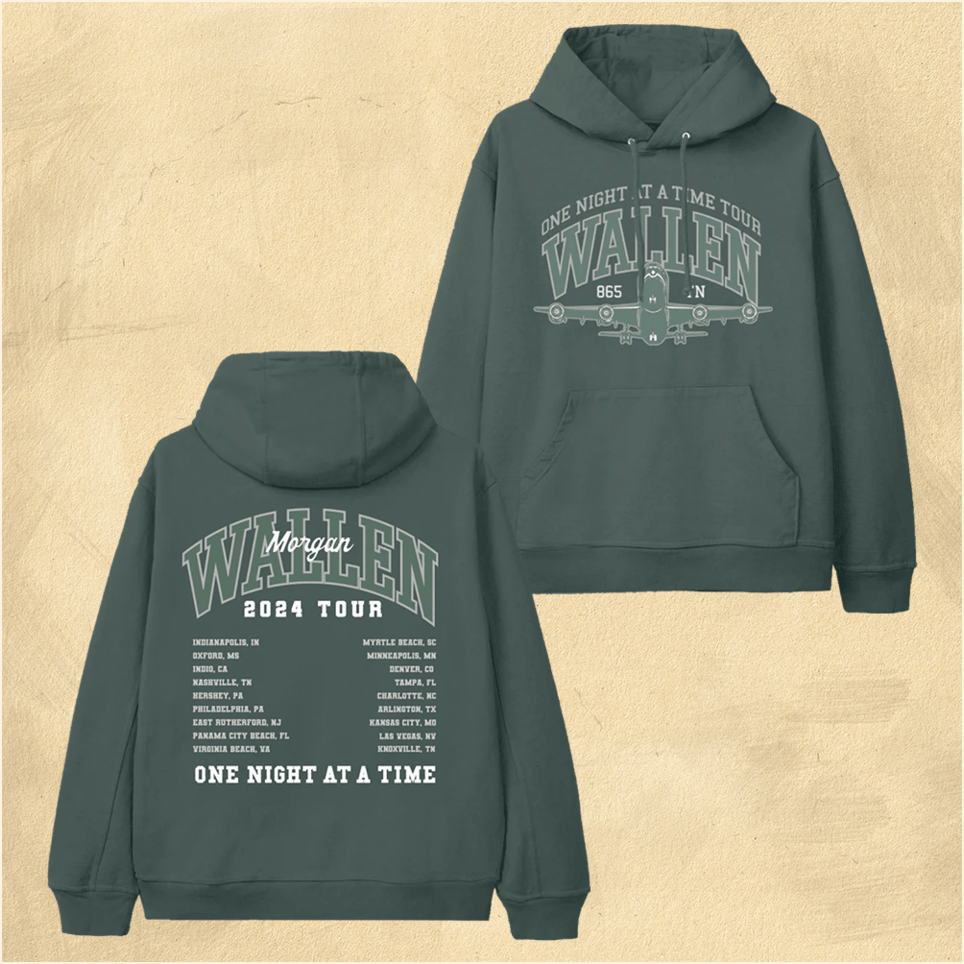 Morgan Wallen Hoodie Morgan Wallen Merch MW One Night At A Time Tour Hoodie Gifts For Fans
