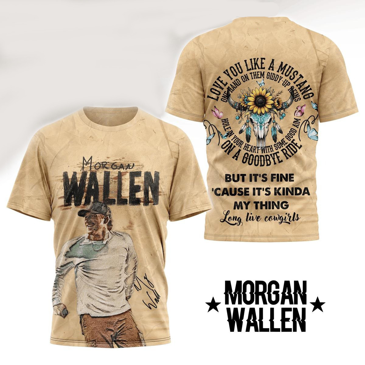 Morgan Wallen Love You Like A Mustang Shirt Fan Merch Presents For Dad