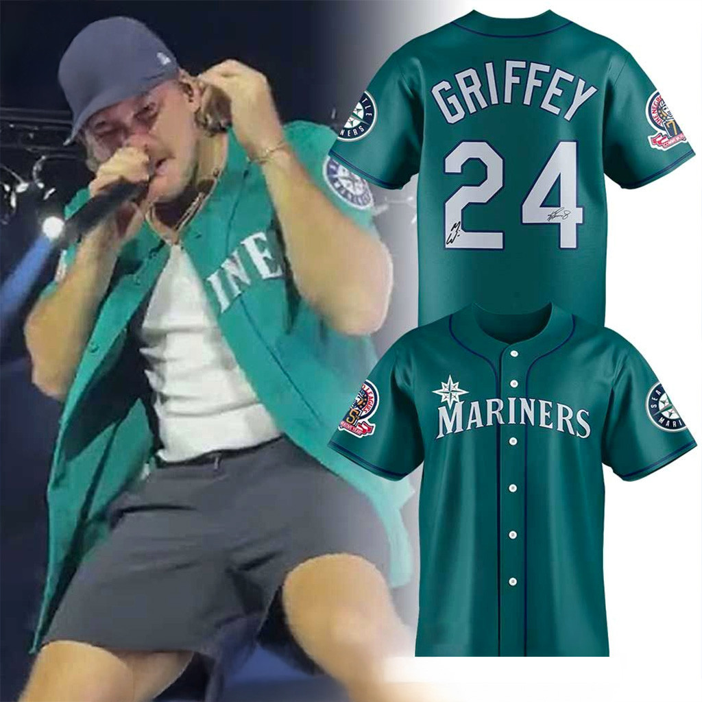 Morgan Wallen X Seattle Mariners Baseball Jersey Fan Merch Gifts For Husband
