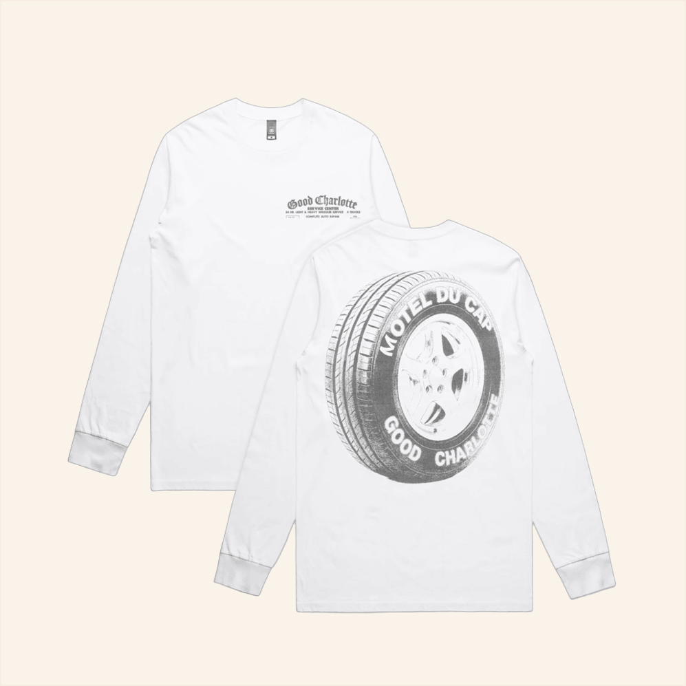 Motel Du Cap Service Center Tire Long Sleeve T-Shirt Good Charlotte Merch Presents For Boyfriend