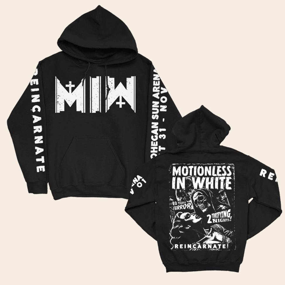 Motionless In White 10 Years Of Terror Hoodie Motionless In White Merch Father's Day Gifts For Dad