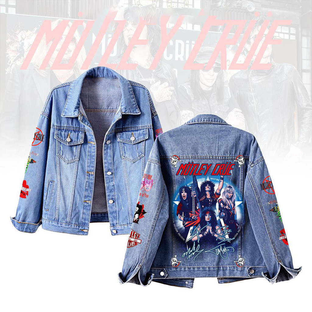 Motley Crue World Tour 2025 Denim Jacket Fan Merch Gifts For Husband
